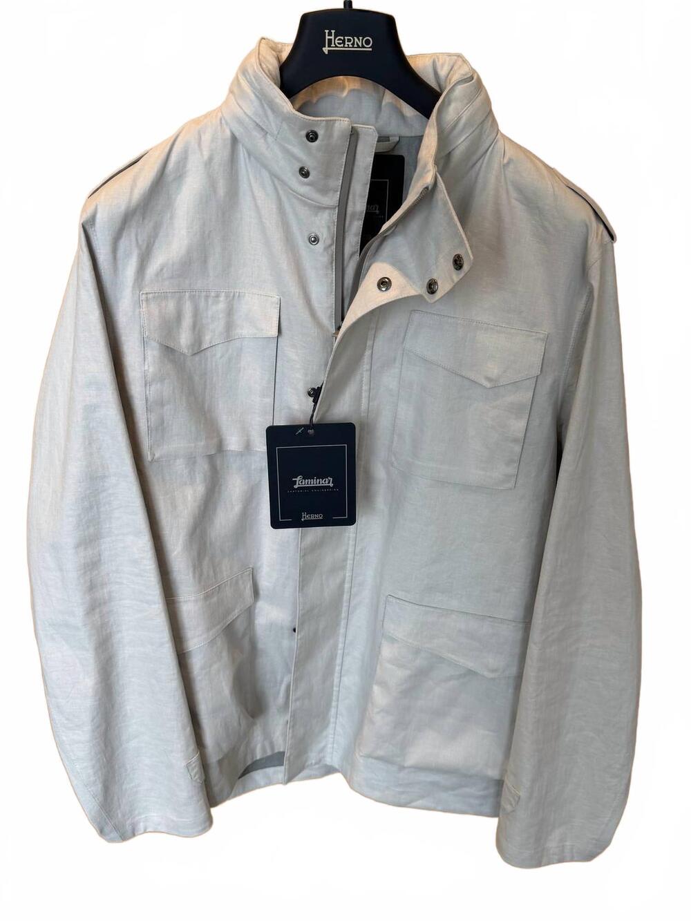 NEW HERNO men's field jacket in cream